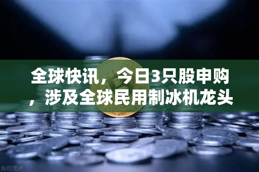 全球快讯,今日3只股申购,涉及全球民用制冰机龙头-第1张图片-欧易交易所 全球快讯,今日3只股申购,涉及全球民用制冰机龙头-第1张图片-欧易交易所