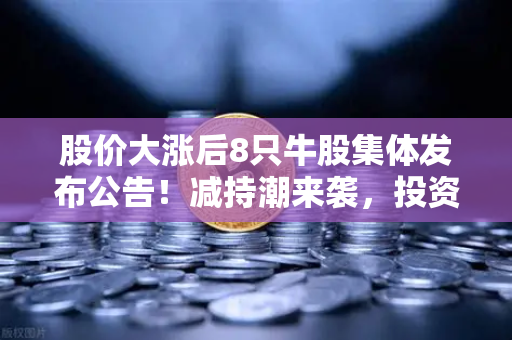 股价大涨后8只牛股集体发布公告！减持潮来袭，投资者如何应对？